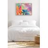 imageKate and Laurel Blake Flowers on Glass 1 Framed Printed Glass Wall Art by Jessi Raulet of Ettavee 18x24 Natural Decorative Tropical Floral Art for WallNatural