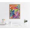 imageKate and Laurel Blake Flowers on Glass 1 Framed Printed Glass Wall Art by Jessi Raulet of Ettavee 18x24 Natural Decorative Tropical Floral Art for WallNatural