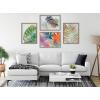 imageKate and Laurel Blake Flowers on Glass 1 Framed Printed Glass Wall Art by Jessi Raulet of Ettavee 18x24 Natural Decorative Tropical Floral Art for WallGold