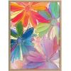 imageKate and Laurel Blake Flowers on Glass 1 Framed Printed Glass Wall Art by Jessi Raulet of Ettavee 18x24 Natural Decorative Tropical Floral Art for WallNatural