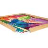 imageKate and Laurel Blake Flowers on Glass 1 Framed Printed Glass Wall Art by Jessi Raulet of Ettavee 18x24 Natural Decorative Tropical Floral Art for WallNatural
