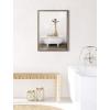 imageKate and Laurel Blake Giraffe 2 in Tub Color Framed Printed Glass Wall Art by Amy Peterson 18x24 Natural Adorable Animal Art for WallGold