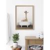 imageKate and Laurel Blake Giraffe 2 in Tub Color Framed Printed Glass Wall Art by Amy Peterson 18x24 Natural Adorable Animal Art for WallNatural