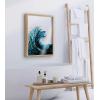 imageKate and Laurel Blake Waves Framed Printed Glass Art 18x24 Natural Transitional Wall DecorNatural