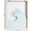 imageKate and Laurel Blake Waves Framed Printed Glass Art 18x24 Natural Transitional Wall DecorNatural