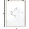 imageKate and Laurel Blake Waves Framed Printed Glass Art 18x24 Natural Transitional Wall DecorNatural