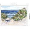 imageKate and Laurel Coast Guard Beach with Roses In The Dunes Framed Canvas Wall Art by Patricia Shaw 24 x 18 Sylvie White Coastal Beach Nature Flowers Art for Wall Decor Living Room Bedroom