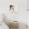 imageKate and Laurel Flamingos on Vacation Framed Canvas Wall Art by July Art Prints 18 x 24 Sylvie Beaded White Whimsical Beach Animals Art for Wall Decor Living Room Bedroom