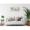 imageKate and Laurel Fun Colorful Tropical Fish Framed Canvas Wall Art by Rachel Lee 40 x 18 Sylvie Natural Whimsical Abstract Animals Beach Art for Wall Decor Living Room BedroomNatural