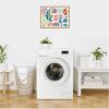 imageKate and Laurel Fun Colorful Tropical Fish Framed Canvas Wall Art by Rachel Lee 40 x 18 Sylvie Natural Whimsical Abstract Animals Beach Art for Wall Decor Living Room BedroomNatural