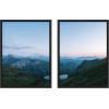 imageKate and Laurel Moonrise Over the Mountain Lake Set of 2 18x24 Framed Canvas Wall Art Set by Michael Schauer Sylvie Black Modern Landscapes Nature Art for Wall Decor Living Room Bedroom