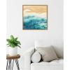 imageKate and Laurel On Warm Sand Framed Canvas Wall Art by Janet Meinke Lau 22 x 22 Sylvie Natural Coastal Landscapes Beach Nature Art for Wall Decor Living Room Bedroom
