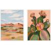 imageKate and Laurel Southwestern Dreams 1 and 2 Set of 2 18x24 Framed Canvas Wall Art Set by Nikita Jariwala Sylvie White Transitional Landscapes Nature Flowers Nature Art for Wall Dcor