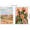 imageKate and Laurel Southwestern Dreams 1 and 2 Set of 2 18x24 Framed Canvas Wall Art Set by Nikita Jariwala Sylvie White Transitional Landscapes Nature Flowers Nature Art for Wall Dcor
