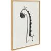 imageKate and Laurel Sylvie 390 Giraffe BW 409 Lion BW and 400 Elephant BW Framed Canvas Wall Art Set by Teju Reval of SnazzyHues 3 Piece Art Set Natural Fun Kids Animal Art
