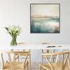 imageKate and Laurel Sylvie Abstract Calming Lake Landscape Framed Canvas Wall Art by The Creative Bunch Studio 30 x 30 Gold Coastal Abstract Landscapes Art for Wall Decor Living Room BedroomGray
