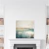 imageKate and Laurel Sylvie Abstract Calming Lake Landscape Framed Canvas Wall Art by The Creative Bunch Studio 30 x 30 Gold Coastal Abstract Landscapes Art for Wall Decor Living Room BedroomWhite
