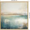 imageKate and Laurel Sylvie Abstract Calming Lake Landscape Framed Canvas Wall Art by The Creative Bunch Studio 30 x 30 Gold Coastal Abstract Landscapes Art for Wall Decor Living Room BedroomBright Gold