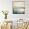 imageKate and Laurel Sylvie Abstract Calming Lake Landscape Framed Canvas Wall Art by The Creative Bunch Studio 30 x 30 Gold Coastal Abstract Landscapes Art for Wall Decor Living Room BedroomBright Gold