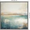 imageKate and Laurel Sylvie Abstract Calming Lake Landscape Framed Canvas Wall Art by The Creative Bunch Studio 30 x 30 Gold Coastal Abstract Landscapes Art for Wall Decor Living Room BedroomGray