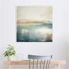 imageKate and Laurel Sylvie Abstract Calming Lake Landscape Framed Canvas Wall Art by The Creative Bunch Studio 30 x 30 Gold Coastal Abstract Landscapes Art for Wall Decor Living Room BedroomWhite