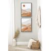 imageKate and Laurel Sylvie Abstract Mountain Range I and III Orange Framed Canvas Wall Art Set by Amy Lighthall 2 Piece Set 18x24 Gray Colorful Modern Landscape Wall Dcor