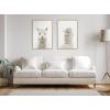 imageKate and Laurel Sylvie Alpaca Front and Back Framed Canvas Wall Art by Amy Peterson Set of 2 18x24 Gray Adorable Animal Wall DecorNatural
