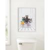 imageKate and Laurel Sylvie Beaded Three Bears In Laundry Basket Classic White Style Vintage Framed Canvas Wall Art by Amy Peterson 18x24 White Adorable Woodland Animal Art for Wall