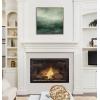imageKate and Laurel Sylvie Beaded Tonal Abstract Comforting Sage Emerald Forest Green Landscape Vintage Framed Canvas Wall Art by The Creative Bunch Studio 30x30 Gold Modern Abstract Landscape Art
