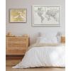 imageKate and Laurel Sylvie Beaded Vintage Black and White World Map Vintage Framed Canvas Wall Art by The Creative Bunch Studio 23x33 Gold Modern Geographical Map DcorWhite