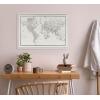 imageKate and Laurel Sylvie Beaded Vintage Black and White World Map Vintage Framed Canvas Wall Art by The Creative Bunch Studio 23x33 Gold Modern Geographical Map DcorWhite