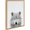 imageKate and Laurel Sylvie Deer Wolf Bear European and Cervus Elaphus The Red Deer Black and White Framed Canvas Wall Art Set by Simon Te of Tai Prints 4 Piece Set Natural Animal Portrait Art
