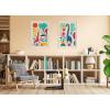 imageKate and Laurel Sylvie Giraffe Garden and Giraffe Garden II Framed Canvas Wall Art Set by Rachel Lee of My Dream Wall 2 Piece 23x33 White Modern Colorful Abstract Animal Art for Wall