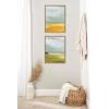 imageKate and Laurel Sylvie Golden Root Lake I and II Framed Canvas Wall Art Set by Nikita Jariwala 2 Piece Set 18x24 Natural Soft Abstract Prairie Landscape Art for Wall Decor