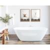 imageKate and Laurel Sylvie Highland Cow Rustic Bubble Bath and Llama Rustic Bubble Bath Framed Canvas Wall Art Set by Amy Peterson Art Studio 2 Piece Set 18x24 Natural Bathroom Animal Wall Dcor Art Set