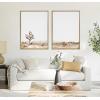 imageKate and Laurel Sylvie Lone Joshua Tree Left and Right Framed Canvas Wall Art Set by Amy Peterson Art Studio 2 Piece Set 28x38 Natural Modern Desert Tree Landscape Art Set for Wall