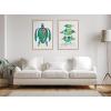 imageKate and Laurel Sylvie MCM Sea Turtle Framed Canvas Wall Art by Rachel Lee of My Dream Wall 23x33 Natural MidCentury Modern Colorful Patterened Ocean Animal Art for WallNatural
