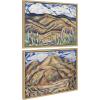 imageKate and Laurel Sylvie Marsden Hartley The Last of New England and Landscape No 3 Framed Canvas Wall Art Set by The Art Institute of Chicago 2 Piece Set 18x24 Natural Decorative Museum Series Art