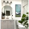 imageKate and Laurel Sylvie Maui Black Sand Beach 1 Framed Canvas Wall Art by Rachel Bolgov 18x40 Gray Coastal Beach Home DcorGray