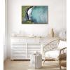 imageKate and Laurel Sylvie Maui Black Sand Beach 1 Framed Canvas Wall Art by Rachel Bolgov 18x40 Gray Coastal Beach Home DcorNatural