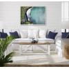 imageKate and Laurel Sylvie Maui Black Sand Beach 1 Framed Canvas Wall Art by Rachel Bolgov 18x40 Gray Coastal Beach Home DcorWhite