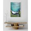 imageKate and Laurel Sylvie Maui Black Sand Beach 1 Framed Canvas Wall Art by Rachel Bolgov 18x40 Gray Coastal Beach Home DcorWhite