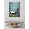 imageKate and Laurel Sylvie Maui Black Sand Beach 1 Framed Canvas Wall Art by Rachel Bolgov 18x40 Gray Coastal Beach Home DcorWhite