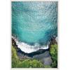 imageKate and Laurel Sylvie Maui Black Sand Beach 1 Framed Canvas Wall Art by Rachel Bolgov 18x40 Gray Coastal Beach Home DcorWhite