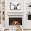 imageKate and Laurel Sylvie Moose Black and White Framed Canvas Wall Art by Amy Peterson Art Studio 23x33 Brown Modern Animal Portrait Art for WallBrown