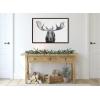 imageKate and Laurel Sylvie Moose Black and White Framed Canvas Wall Art by Amy Peterson Art Studio 23x33 Brown Modern Animal Portrait Art for WallBrown