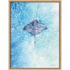 imageKate and Laurel Sylvie Stingray Framed Canvas Wall Art by Julie Maida 18x24 White Scenic Ocean Water Wall Decor ArtNatural