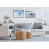 imageKate and Laurel Sylvie Stingray Framed Canvas Wall Art by Julie Maida 18x24 White Scenic Ocean Water Wall Decor ArtNatural