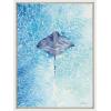 imageKate and Laurel Sylvie Stingray Framed Canvas Wall Art by Julie Maida 18x24 White Scenic Ocean Water Wall Decor ArtWhite