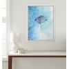 imageKate and Laurel Sylvie Stingray Framed Canvas Wall Art by Julie Maida 18x24 White Scenic Ocean Water Wall Decor ArtWhite